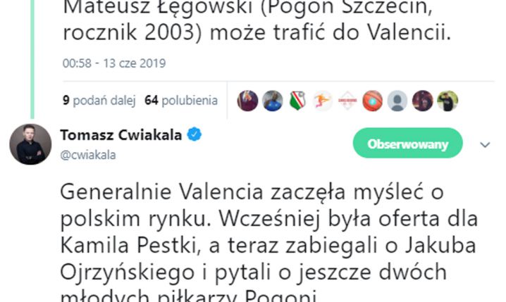 Piłkarz Pogoni Szczecin BLISKO Valencii!